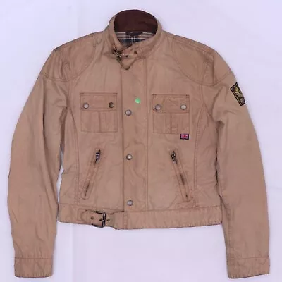 C4535 VTG Belstaff Waxed Cotton Biker Jacket Size 46 • £32.12
