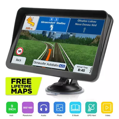 9 INCH CAR GPS Navigation Navigator 8GB 256MB Portable Truck Free USA Canada MAP • $49.95