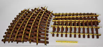 Lionel G Gauge Lot Of 10 Pieces Of Brass Track - Six Curves & Four Straights • $40