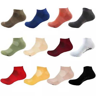 Men's Rayon From Bamboo Fiber Breathable Wicking Athletic Ankle Socks - 2 Pairs • $13