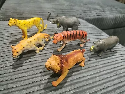 £8.99 • Buy Plastic Animals Lion Hippo Chester Elephant Tiger X7