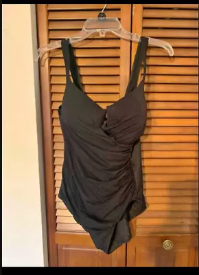 Miraclesuit Women's Must Haves Gandolf One Piece Swimsuit Black 14 USED • $49.99
