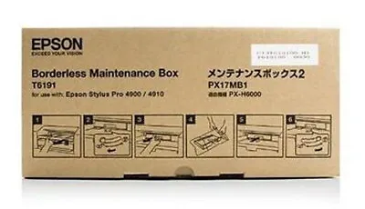 Genuine Epson Pro 4900 BorderFree T619100 Maintenance Tank Box Stylus T6191 • $27.91