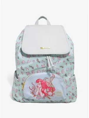 Loungefly Disney The Little Mermaid Ariel Sea Slouch Backpack NWT • $55.25