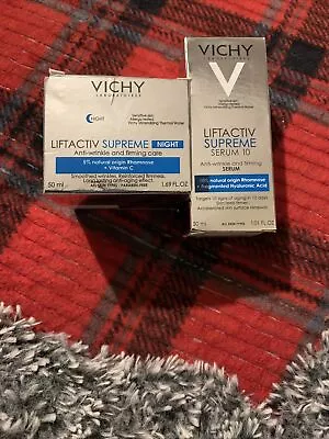 (Lot Of 2) Vichy LiftActiv Supreme Night Cream & Serum 10 Exp.2024+ NEW SEALED • $49.97