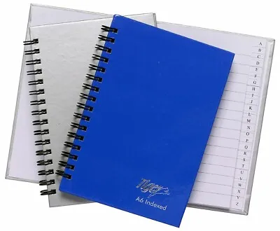 A5 Twinwire A-Z Indexed Notebook Ruled Hardback Address/Office/Telephone Index • £4.99