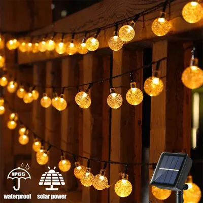 Solar Powered 50 LED String Light Outdoor Garden Path Yard Waterproof Decor Lamp • $10.99