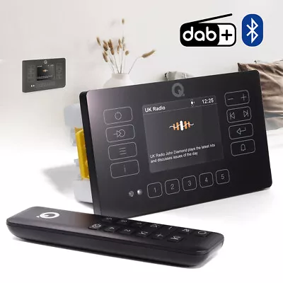 Q Acoustics E120 Bluetooth Wall Amplifier With DAB+ Touch Panel Control - Black • £310