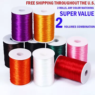 2 Pack Crystal Stretch Wire Beading Wire DIY Jewelry Making Rope Bracelets 320ft • $5.90