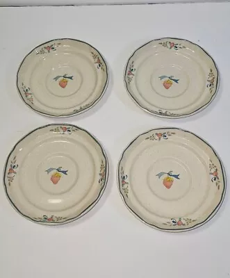 INTERNATIONAL China MARMALADE Pattern SAUCERS 6 1/4 -Set Of 4 • $15.99