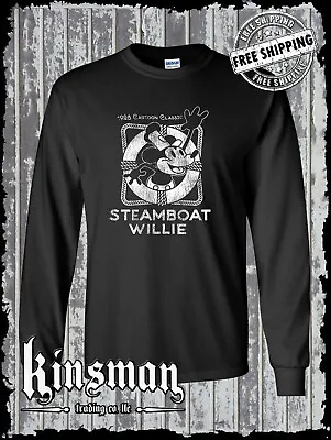 Steamboat Willie Vintage Life Preserver Long Sleeve T-Shirt / Cartoon Mouse • $19.95