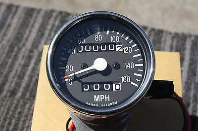 HONDA CHROME Mini Speedo RT Trip Meter Gauges Speedometer Gauge CB CB550 CB750 • $69.99