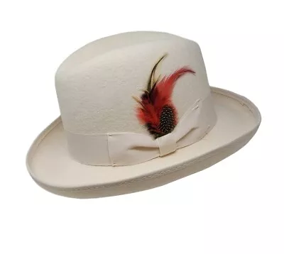 Homburg Style Godfather Men's Hats 100% Wool Felt DIFFERENT TOUCH • $49.99