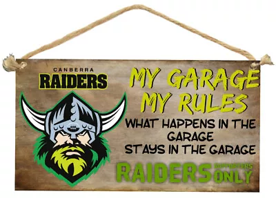 Wooden Sign Plaque Personalised Country BarGARAGE Shed Beer Man Cave AU • $15