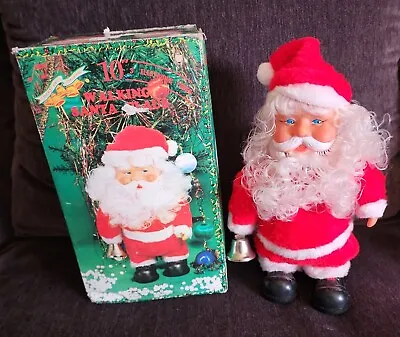 Vintage Walking Santa Claus Musical Toy Ringing Bell 1970 Original Box Pls Read • $12.99