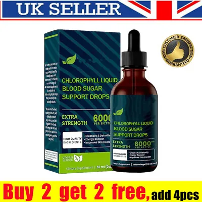 £5.99 • Buy Chlorophyll All-Natural Extract Liquid Drops Water Soluble Mint 59ml 6000mg UK~