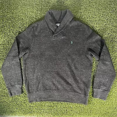 Polo Ralph Lauren Jumper Pullover Sweater Men L Shawl Neck Roll Collar Vintage • £24.99