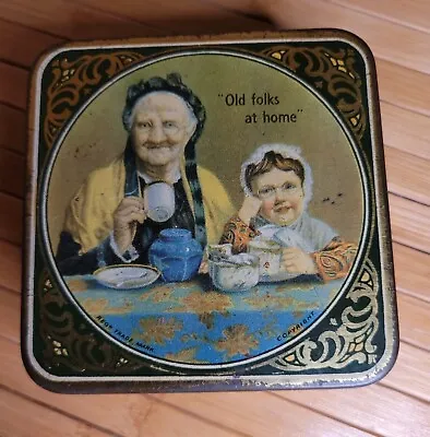 Mazawattee Tea Lithograph Tin Old Folks At Home C1900 Vintage Trinket Box RARE • $64.87