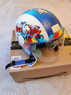 £89.99 • Buy Kids Motorcycle Motorbike Helmet Open Face Size Ys 49-50cm Used Once