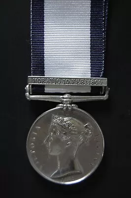 Sterling Silver Navy Gsm Medal 1847. Clasp    Horatio 10 Feb  1809 • £65