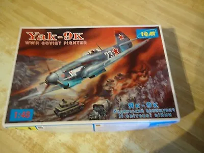 ICM 1/48 Scale YAK-9K WWII Soviet Fighter Model Kit • $14.99