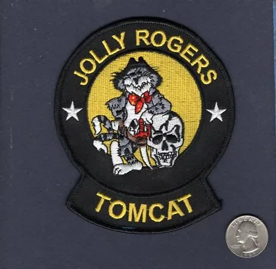 VF-84 JOLLY ROGERS US NAVY Grumman F-14 TOMCAT Squadron Mascot Shoulder Patch • $8.99