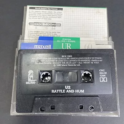 U2 Rattle And Hum (Audio Cassette Tape 1988) Angel Of Harlem Cart Only • $9.99