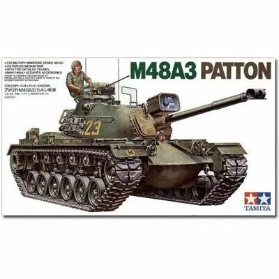 TAMIYA 35120 U.S. M48A3 Patton Tank 1:35 Military Model Kit • £22.95