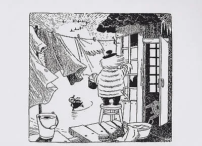Moomin Poster  Cleaning Tove Jansson 24 X 30 Cm • $14.45