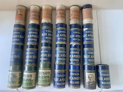 Lot Of 25 Edison Cylinder Phonograph Records • $50