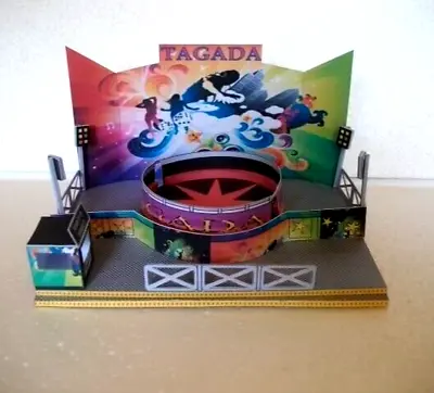 N Scale Carnival Fair Ride: TAGADA With LEDs Card Kit YOU Build! NEW! 1st Ever • $22.50