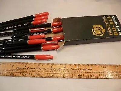 1 Dozen Vintage Blaisdell Du-all Mechanical Marker Grease Pencil Red #1205 Usa • $34.99