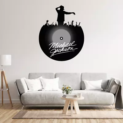 Michael Jackson Silhouette Record Decal Wall Sticker • £27.95