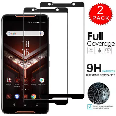 For ASUS ROG Phone II ZS660KL- FULL COVER Tempered Glass Film Screen Protector • $13.48