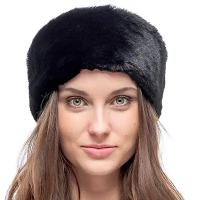 Crown Cap Rabbit Hair Fur Hat Combo Hair Band And Neck Warmer New • $149