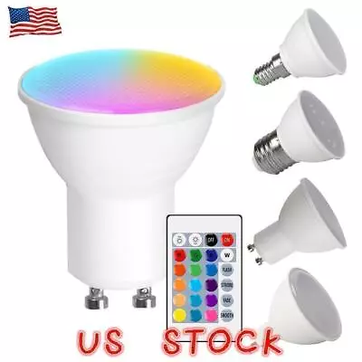 E26/E27 E14 GU10 MR16 RGBW Bulb LED Spot Light 16 Colour Changing Remote Control • $10.63