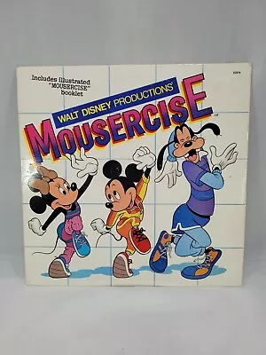 Walt Disney Productions Mousercise Disneyland Vinyl Record LP 1982 Album NO BOOK • $9.21