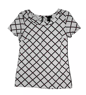 Jules & Leopold Diamond Pattern Top/Black&White W/Pink Dot On Each One. Size Med • $22.46