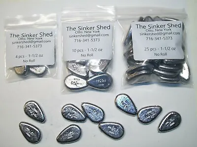 1 1/2 Oz No Roll Slip Sinkers  - Quantity Of 10/25/50/100/250 - FREE SHIPPING • $12.99