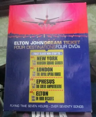 Elton John Dream Ticket DVD Four Destinations 4-Disc Set With Booklet 70 Songs • $7.99