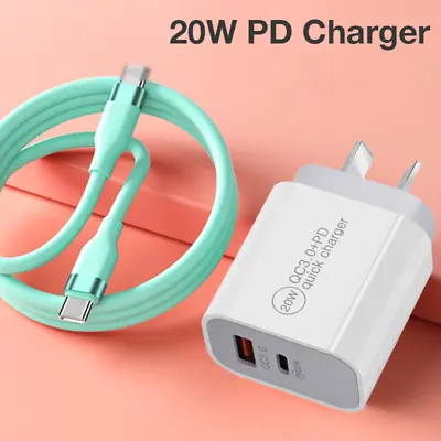 $5.95 • Buy DUAL USB Wall Charger Fast PD Power Adapter Type C QC3.0 For Android IPhone IPad