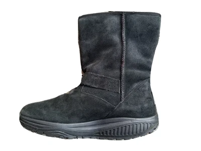 $23 • Buy Skechers Shape Ups XF Bollard Boot Size 9 Black Suede Faux Fur Rocker Toning