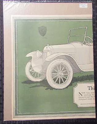 $22.25 • Buy 1920 MAXWELL MOTOR CO. 20x13  Automobile 2pg Color Print Ad FN 6.0