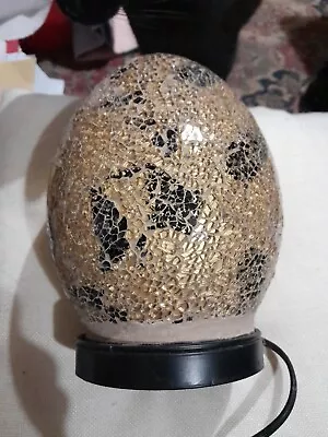 Glass Egg / Mushroom Lamp BNIB 12cm × 19cm Approx Modern Bedside Table Lamp • £8.99