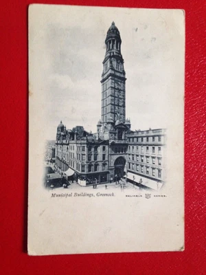 £4.99 • Buy Antique Vintage Postcard Posted 1903 Municipal Buildings Greenock Scotland
