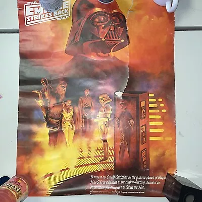 Vtg Star Wars Poster Darth Vader Empire Strikes Back Coca Cola 24x33 1980 Han • $14.95