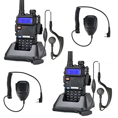$98.99 • Buy 2X  Baofeng UV-5R Dual Band UHF VHF Walkie Talkies 2- Way Radio + Mic AU Stock