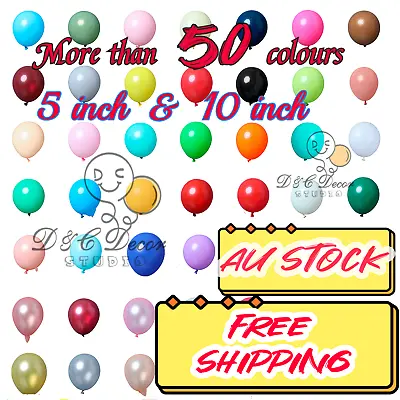$1.99 • Buy 10pc 12cm 25cm Balloon Latex Pearl Balloon 50 Colours Party Wedding Decoration