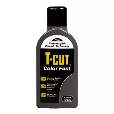 T-Cut 3 In 1 Color Fast Paintwork Restorer Car Polish Grey 500 Ml • £10.35