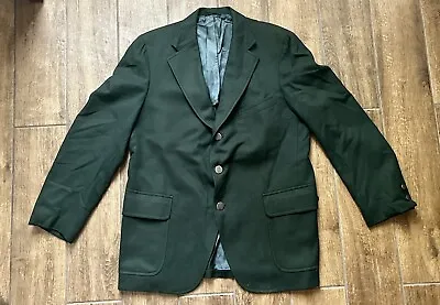 Vintage Bruce Douglas Green Wool 3 Button Suit Coat Men's Blazer Large • $74.79